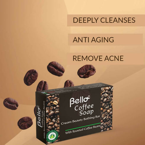 Bello Herbals Coffee Soap | Cream Beauty Bathing Bar